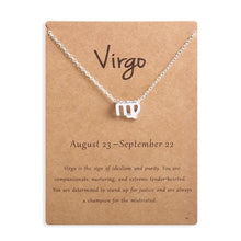 Lade das Bild in den Galerie-Viewer, Ailodo Men Women 12 Horoscope Zodiac Sign Gold Pendant Necklace Aries Leo 12 Constellations Jewelry Kids Christmas Gifts 19NOV91