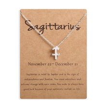 Lade das Bild in den Galerie-Viewer, Ailodo Men Women 12 Horoscope Zodiac Sign Gold Pendant Necklace Aries Leo 12 Constellations Jewelry Kids Christmas Gifts 19NOV91