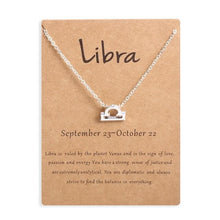 Lade das Bild in den Galerie-Viewer, Ailodo Men Women 12 Horoscope Zodiac Sign Gold Pendant Necklace Aries Leo 12 Constellations Jewelry Kids Christmas Gifts 19NOV91