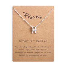 Lade das Bild in den Galerie-Viewer, Ailodo Men Women 12 Horoscope Zodiac Sign Gold Pendant Necklace Aries Leo 12 Constellations Jewelry Kids Christmas Gifts 19NOV91