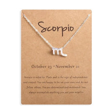 Lade das Bild in den Galerie-Viewer, Ailodo Men Women 12 Horoscope Zodiac Sign Gold Pendant Necklace Aries Leo 12 Constellations Jewelry Kids Christmas Gifts 19NOV91