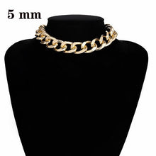 Lade das Bild in den Galerie-Viewer, Punk Miami Cuban Choker Necklace Collar Statement Hip Hop Big Chunky Aluminum Gold Color Thick Chain Necklace Women Jewelry