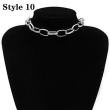 Lade das Bild in den Galerie-Viewer, Punk Miami Cuban Choker Necklace Collar Statement Hip Hop Big Chunky Aluminum Gold Color Thick Chain Necklace Women Jewelry