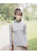 Lade das Bild in den Galerie-Viewer, GUMPRUN Winter Women Knitted Turtleneck Sweater 2020 Fall Casual Slim Sweaters Pullover Womens Long Sleeve Elasticity Sweater
