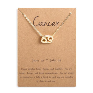 Ailodo Men Women 12 Horoscope Zodiac Sign Gold Pendant Necklace Aries Leo 12 Constellations Jewelry Kids Christmas Gifts 19NOV91