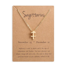 Lade das Bild in den Galerie-Viewer, Ailodo Men Women 12 Horoscope Zodiac Sign Gold Pendant Necklace Aries Leo 12 Constellations Jewelry Kids Christmas Gifts 19NOV91
