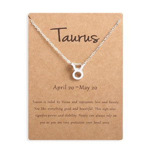 Ailodo Men Women 12 Horoscope Zodiac Sign Gold Pendant Necklace Aries Leo 12 Constellations Jewelry Kids Christmas Gifts 19NOV91