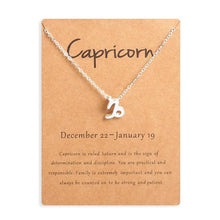 Lade das Bild in den Galerie-Viewer, Ailodo Men Women 12 Horoscope Zodiac Sign Gold Pendant Necklace Aries Leo 12 Constellations Jewelry Kids Christmas Gifts 19NOV91
