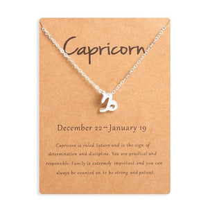 Ailodo Men Women 12 Horoscope Zodiac Sign Gold Pendant Necklace Aries Leo 12 Constellations Jewelry Kids Christmas Gifts 19NOV91