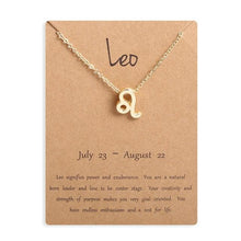 Lade das Bild in den Galerie-Viewer, Ailodo Men Women 12 Horoscope Zodiac Sign Gold Pendant Necklace Aries Leo 12 Constellations Jewelry Kids Christmas Gifts 19NOV91
