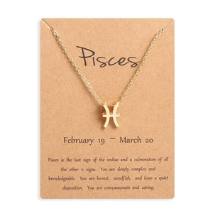 Ailodo Men Women 12 Horoscope Zodiac Sign Gold Pendant Necklace Aries Leo 12 Constellations Jewelry Kids Christmas Gifts 19NOV91