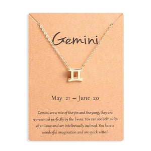 Ailodo Men Women 12 Horoscope Zodiac Sign Gold Pendant Necklace Aries Leo 12 Constellations Jewelry Kids Christmas Gifts 19NOV91