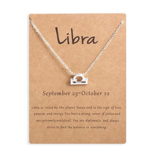Ailodo Men Women 12 Horoscope Zodiac Sign Gold Pendant Necklace Aries Leo 12 Constellations Jewelry Kids Christmas Gifts 19NOV91
