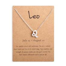 Lade das Bild in den Galerie-Viewer, Ailodo Men Women 12 Horoscope Zodiac Sign Gold Pendant Necklace Aries Leo 12 Constellations Jewelry Kids Christmas Gifts 19NOV91
