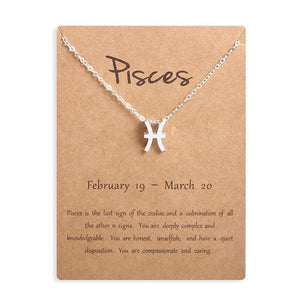 Ailodo Men Women 12 Horoscope Zodiac Sign Gold Pendant Necklace Aries Leo 12 Constellations Jewelry Kids Christmas Gifts 19NOV91
