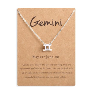 Ailodo Men Women 12 Horoscope Zodiac Sign Gold Pendant Necklace Aries Leo 12 Constellations Jewelry Kids Christmas Gifts 19NOV91