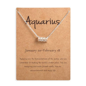 Ailodo Men Women 12 Horoscope Zodiac Sign Gold Pendant Necklace Aries Leo 12 Constellations Jewelry Kids Christmas Gifts 19NOV91