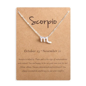 Ailodo Men Women 12 Horoscope Zodiac Sign Gold Pendant Necklace Aries Leo 12 Constellations Jewelry Kids Christmas Gifts 19NOV91