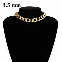 Lade das Bild in den Galerie-Viewer, Punk Miami Cuban Choker Necklace Collar Statement Hip Hop Big Chunky Aluminum Gold Color Thick Chain Necklace Women Jewelry
