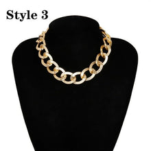 Lade das Bild in den Galerie-Viewer, Punk Miami Cuban Choker Necklace Collar Statement Hip Hop Big Chunky Aluminum Gold Color Thick Chain Necklace Women Jewelry
