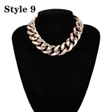 Lade das Bild in den Galerie-Viewer, Punk Miami Cuban Choker Necklace Collar Statement Hip Hop Big Chunky Aluminum Gold Color Thick Chain Necklace Women Jewelry
