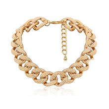 Lade das Bild in den Galerie-Viewer, Punk Miami Cuban Choker Necklace Collar Statement Hip Hop Big Chunky Aluminum Gold Color Thick Chain Necklace Women Jewelry
