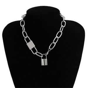 Punk Miami Cuban Choker Necklace Collar Statement Hip Hop Big Chunky Aluminum Gold Color Thick Chain Necklace Women Jewelry