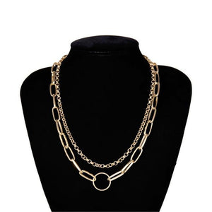 Punk Miami Cuban Choker Necklace Collar Statement Hip Hop Big Chunky Aluminum Gold Color Thick Chain Necklace Women Jewelry