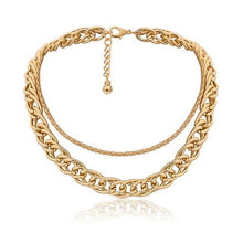 Lade das Bild in den Galerie-Viewer, Punk Miami Cuban Choker Necklace Collar Statement Hip Hop Big Chunky Aluminum Gold Color Thick Chain Necklace Women Jewelry
