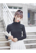 Lade das Bild in den Galerie-Viewer, GUMPRUN Winter Women Knitted Turtleneck Sweater 2020 Fall Casual Slim Sweaters Pullover Womens Long Sleeve Elasticity Sweater
