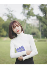 Lade das Bild in den Galerie-Viewer, GUMPRUN Winter Women Knitted Turtleneck Sweater 2020 Fall Casual Slim Sweaters Pullover Womens Long Sleeve Elasticity Sweater
