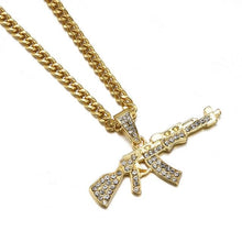 Lade das Bild in den Galerie-Viewer, Fashion Choker Necklaces for Women 2020 Gun Pendant Crystal Rhinestone Chain Necklace Women Men Punk Chains Jewelry Gift
