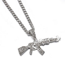 Lade das Bild in den Galerie-Viewer, Fashion Choker Necklaces for Women 2020 Gun Pendant Crystal Rhinestone Chain Necklace Women Men Punk Chains Jewelry Gift
