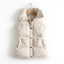 Lade das Bild in den Galerie-Viewer, Brieuces Women&#39;s Korean Style Solid Sleeveless Winter Keep Warm Winter Vest Coat Single Women Breasted Loose Thick Fashion Vest
