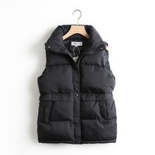 Lade das Bild in den Galerie-Viewer, Brieuces Women&#39;s Korean Style Solid Sleeveless Winter Keep Warm Winter Vest Coat Single Women Breasted Loose Thick Fashion Vest
