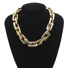 Lade das Bild in den Galerie-Viewer, Punk Miami Cuban Choker Necklace Collar Statement Hip Hop Big Chunky Aluminum Gold Color Thick Chain Necklace Women Jewelry
