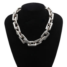 Lade das Bild in den Galerie-Viewer, Punk Miami Cuban Choker Necklace Collar Statement Hip Hop Big Chunky Aluminum Gold Color Thick Chain Necklace Women Jewelry
