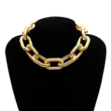 Lade das Bild in den Galerie-Viewer, Punk Miami Cuban Choker Necklace Collar Statement Hip Hop Big Chunky Aluminum Gold Color Thick Chain Necklace Women Jewelry
