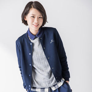 INMAN 2020 Artsy Embroidery  Baseball Stand Collar  Short Outwear Jacket