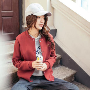 INMAN 2020 Artsy Embroidery  Baseball Stand Collar  Short Outwear Jacket