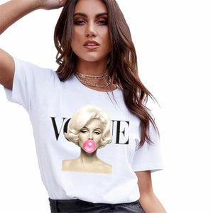 princess t shirt women's T-shirts fashion tshirt harajuku ulzzang print Graphic summer vogue girls 90s female T-shirt tops tees