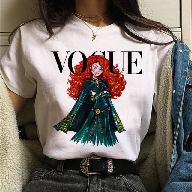 princess t shirt women's T-shirts fashion tshirt harajuku ulzzang print Graphic summer vogue girls 90s female T-shirt tops tees