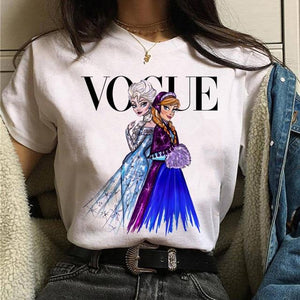 princess t shirt women's T-shirts fashion tshirt harajuku ulzzang print Graphic summer vogue girls 90s female T-shirt tops tees