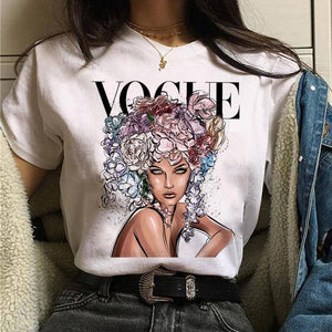 princess t shirt women's T-shirts fashion tshirt harajuku ulzzang print Graphic summer vogue girls 90s female T-shirt tops tees