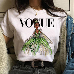 princess t shirt women's T-shirts fashion tshirt harajuku ulzzang print Graphic summer vogue girls 90s female T-shirt tops tees