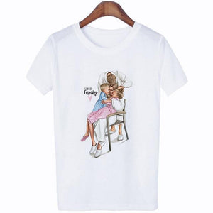 2020 New Women T-shirt Super Mom Love Print Top Female T Shirts Harajuku Kawaii Casual Comfortable Tee Ladies Tops Short Clothes