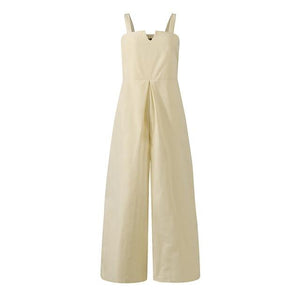 ZANZEA Stylish Summer Women Jumpsuits Casual Wide Leg Overalls Solid Rompers Female Elegant Work Playsuits Plus Size Suspenders