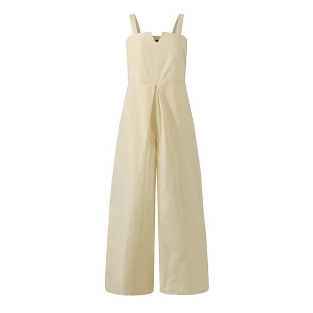 ZANZEA Stylish Summer Women Jumpsuits Casual Wide Leg Overalls Solid Rompers Female Elegant Work Playsuits Plus Size Suspenders