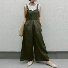 Lade das Bild in den Galerie-Viewer, ZANZEA Stylish Summer Women Jumpsuits Casual Wide Leg Overalls Solid Rompers Female Elegant Work Playsuits Plus Size Suspenders
